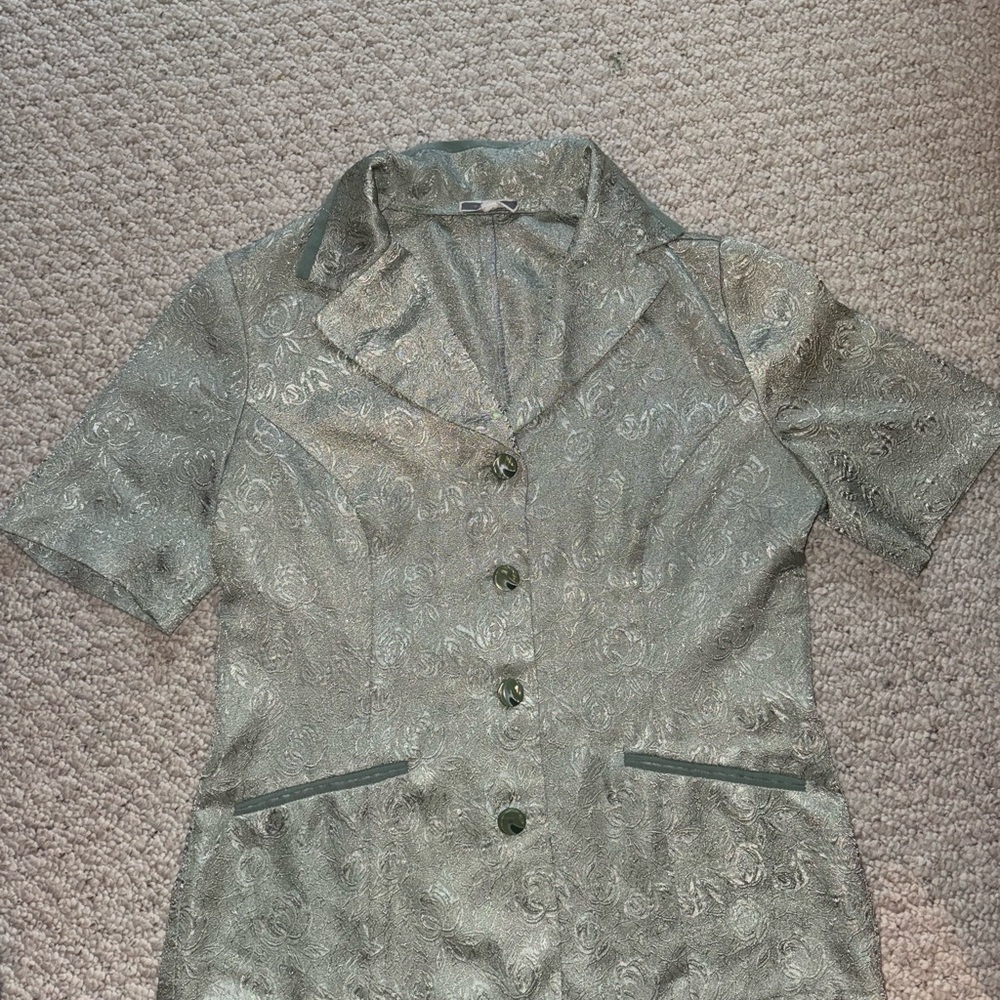 Pleione Silver Blazer Structured Suit Jacket
